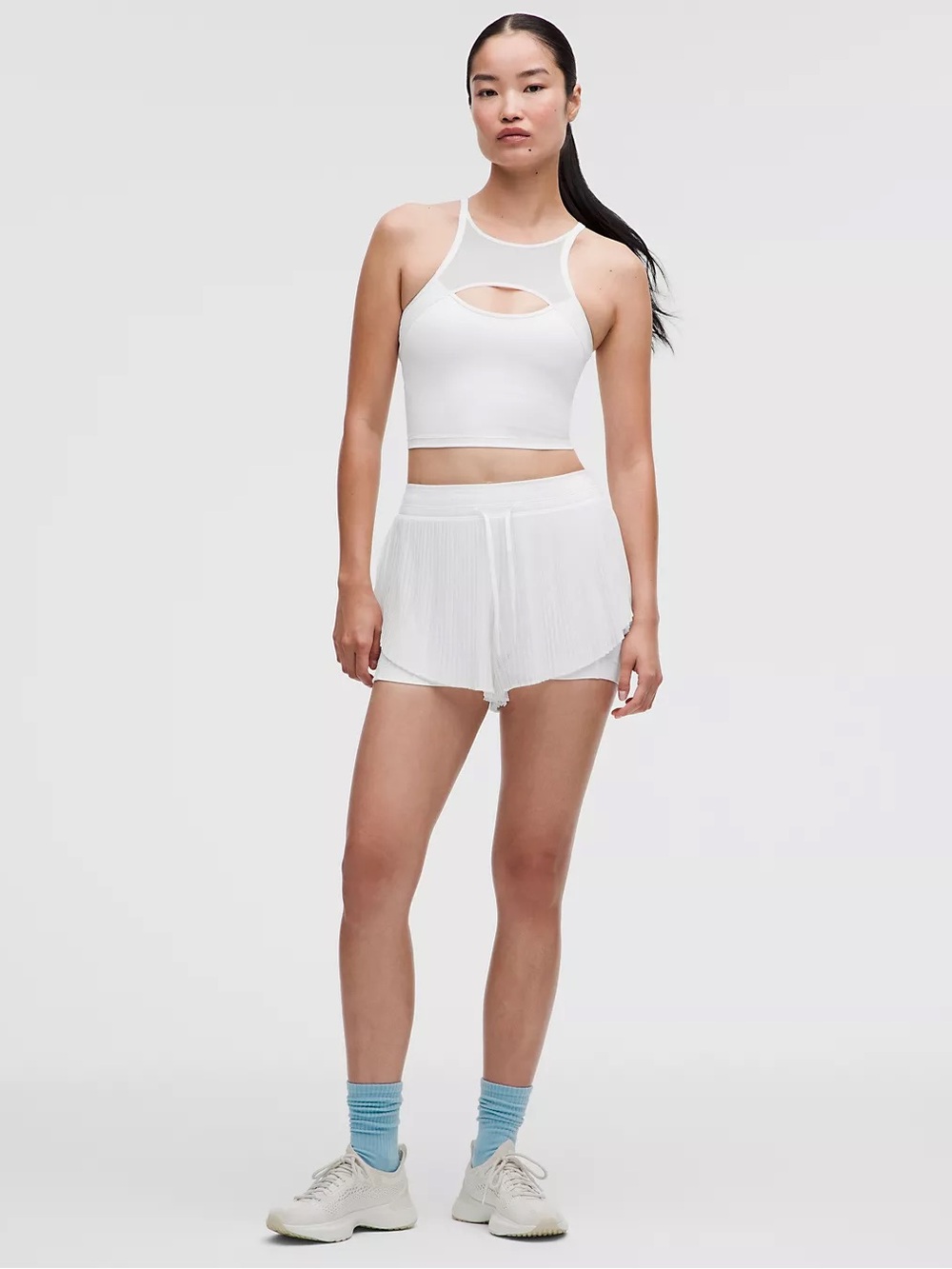 NWT Lululemon Ace Advantage High-Rise Pleated Tennis Short 2” White L